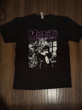 Black Misfits Graphic Band Tee - Men